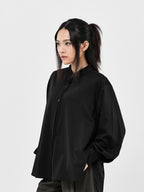 Office Bow Long Sleeve Shirt | White