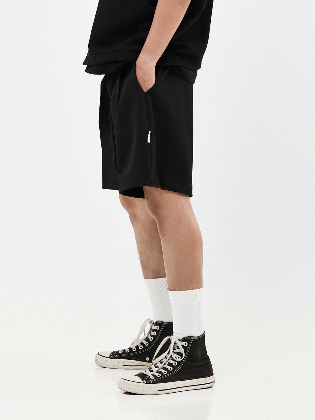 Casual Quarter Suit Shorts | Black