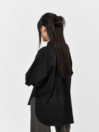 Office Bow Long Sleeve Shirt | White