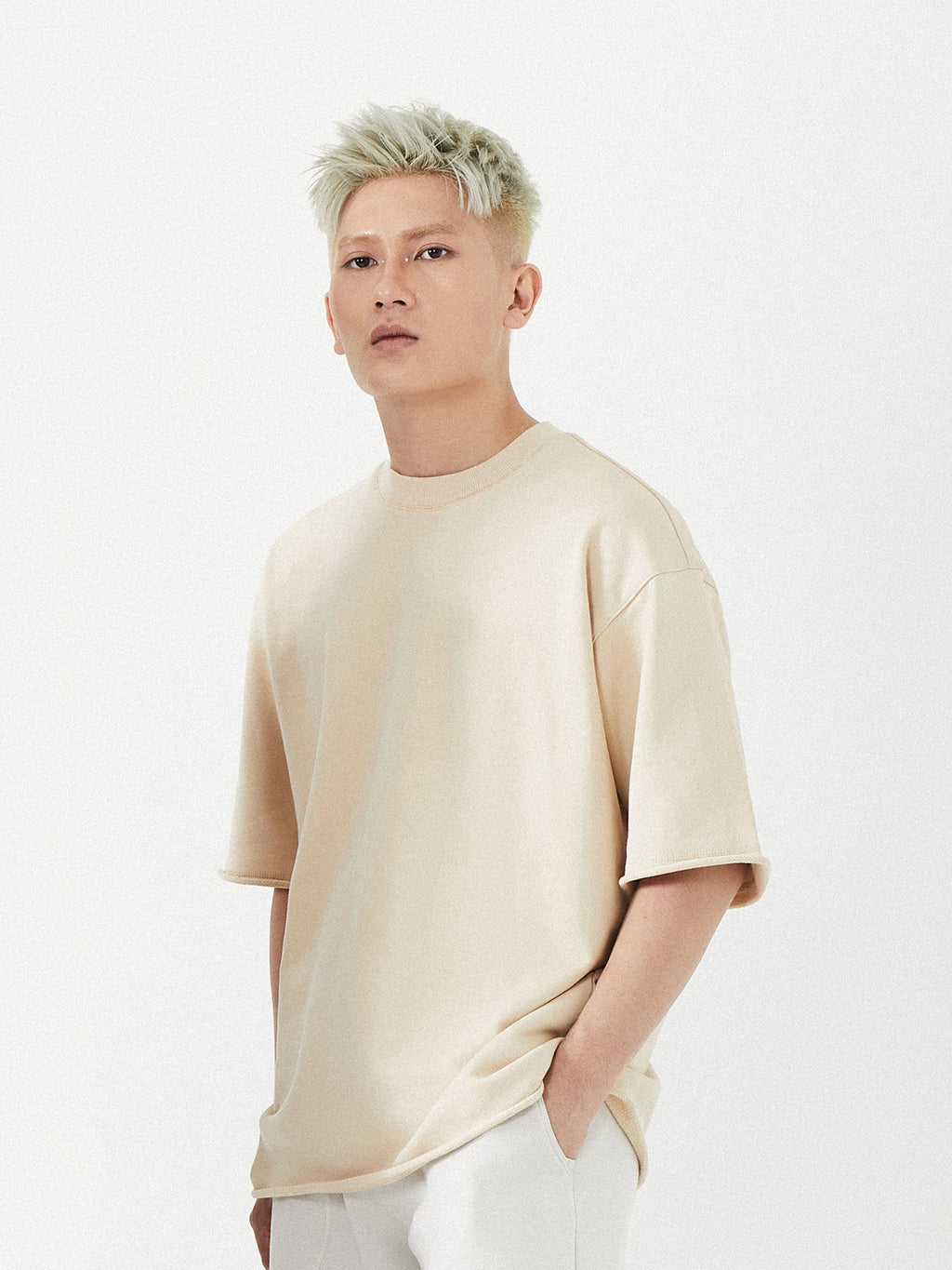 Cross Cut Raw Tee