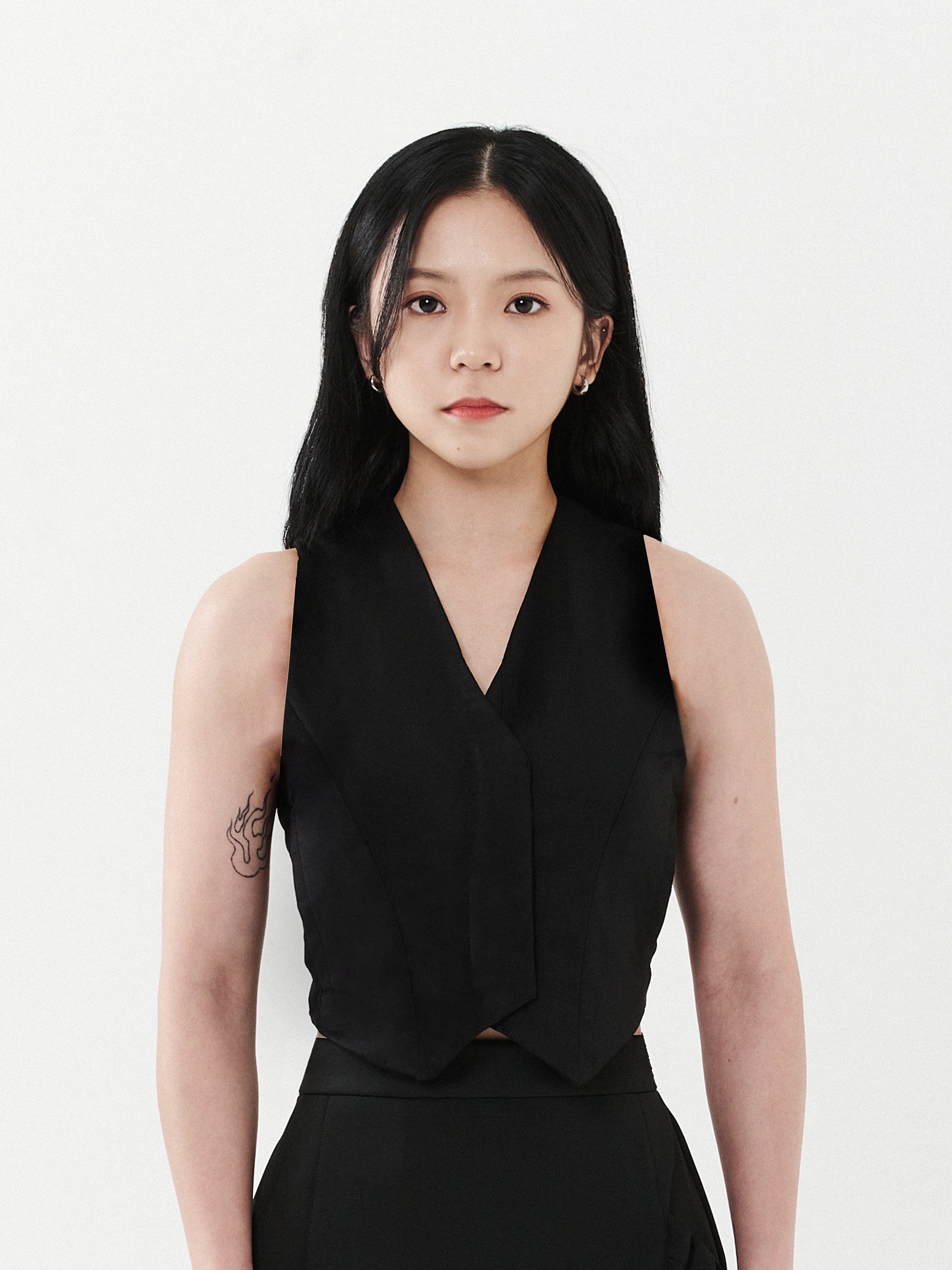 Tailored Hidden Zip Vest Top