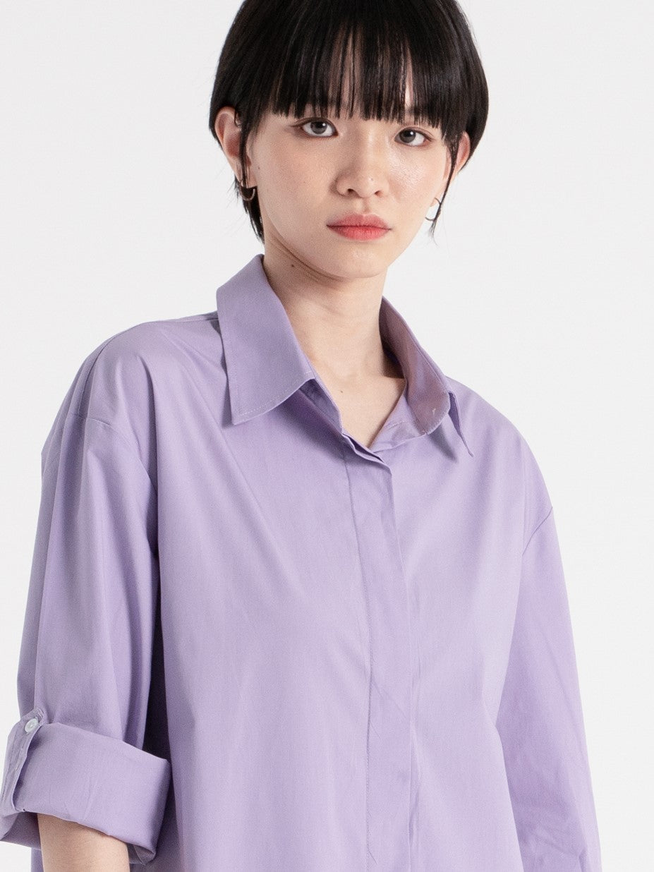 Neucvr Classic - Button Up Boyfriend Shirt (Purple)