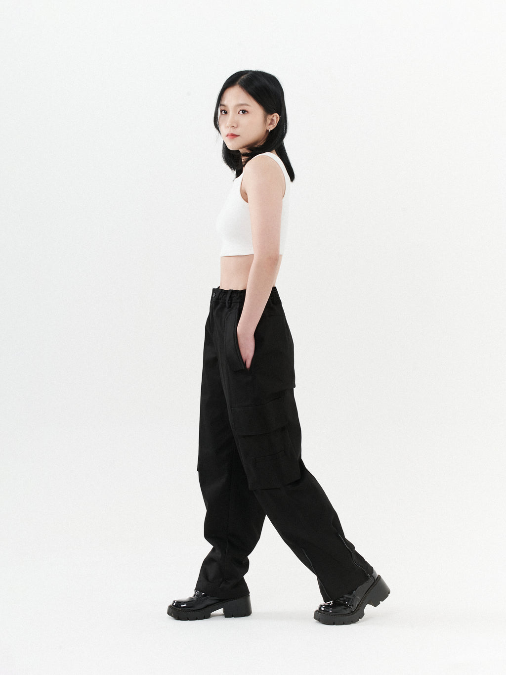 Cropped Tank Top | White
