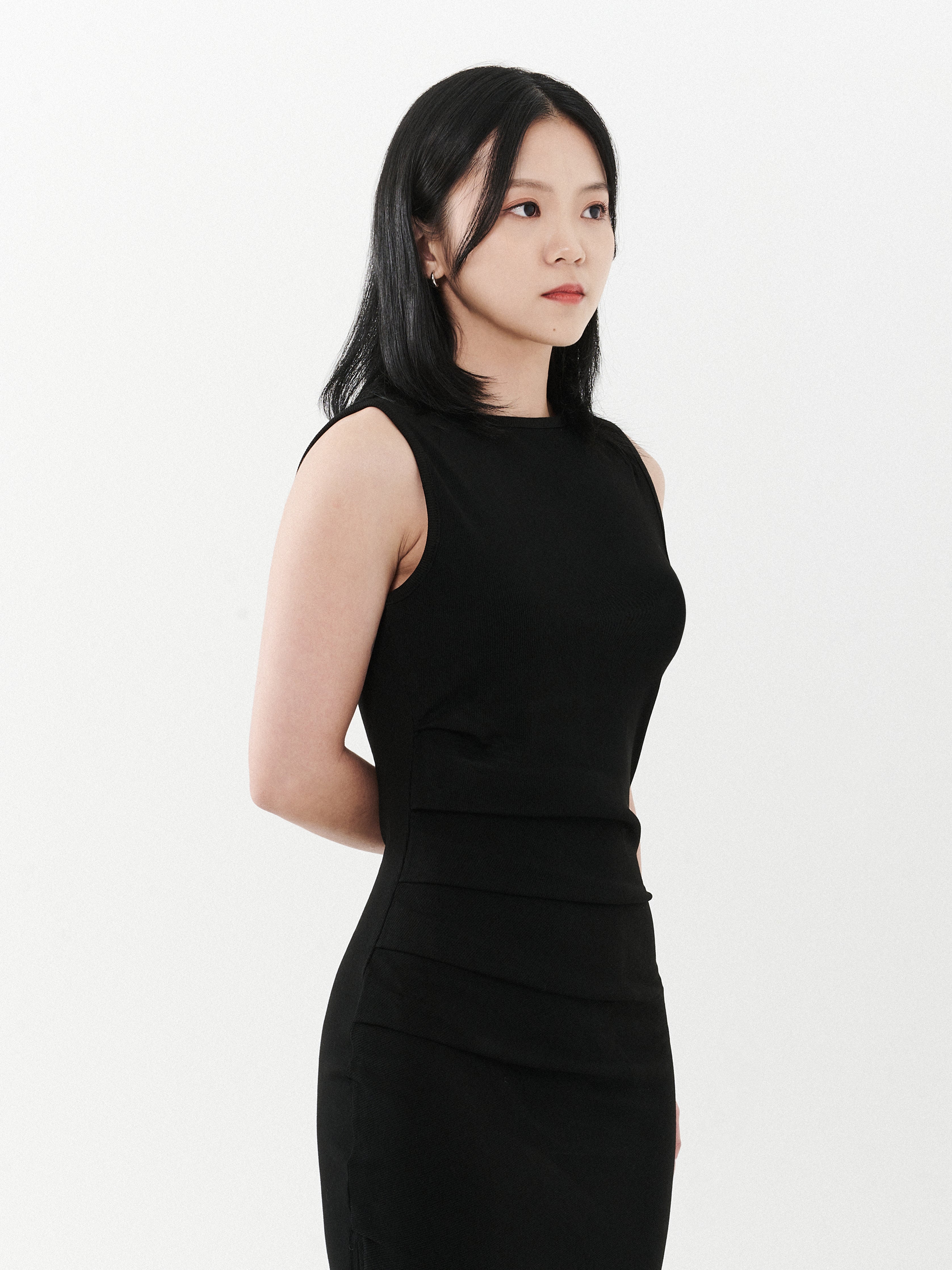 Invisible Zipper Slit Bodycon Dress