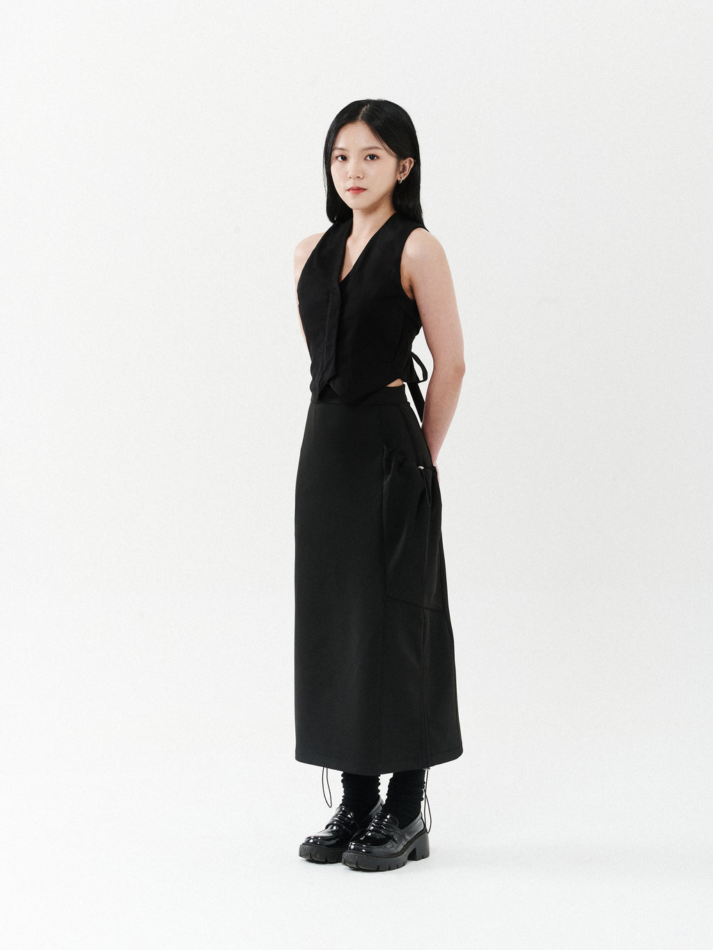 Tailored Hidden Zip Vest Top