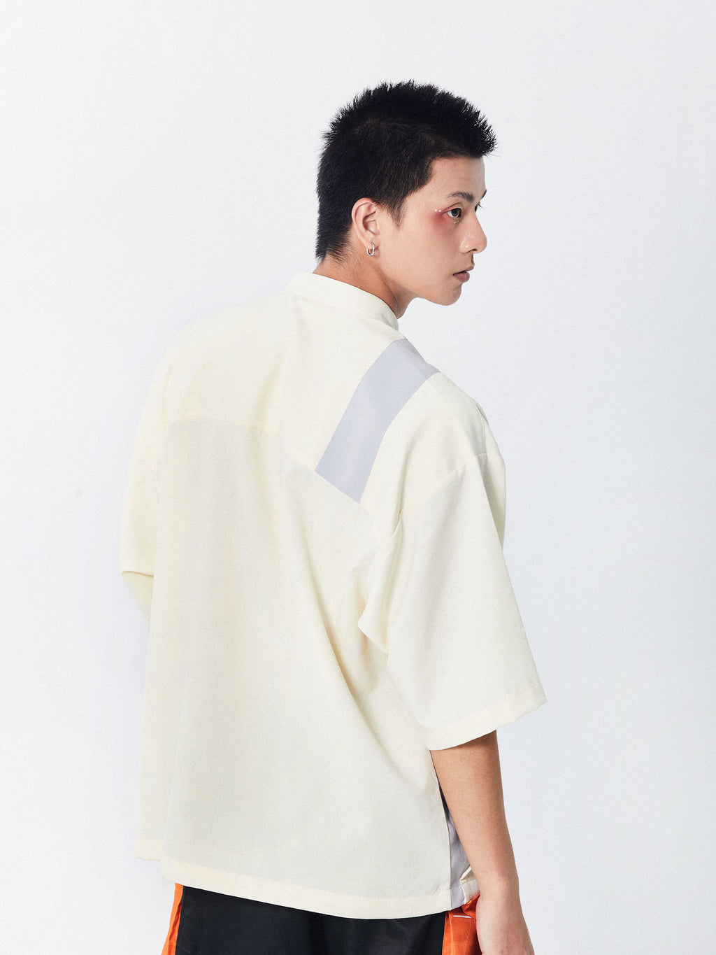 Mandarin Layered Pocket Shirt
