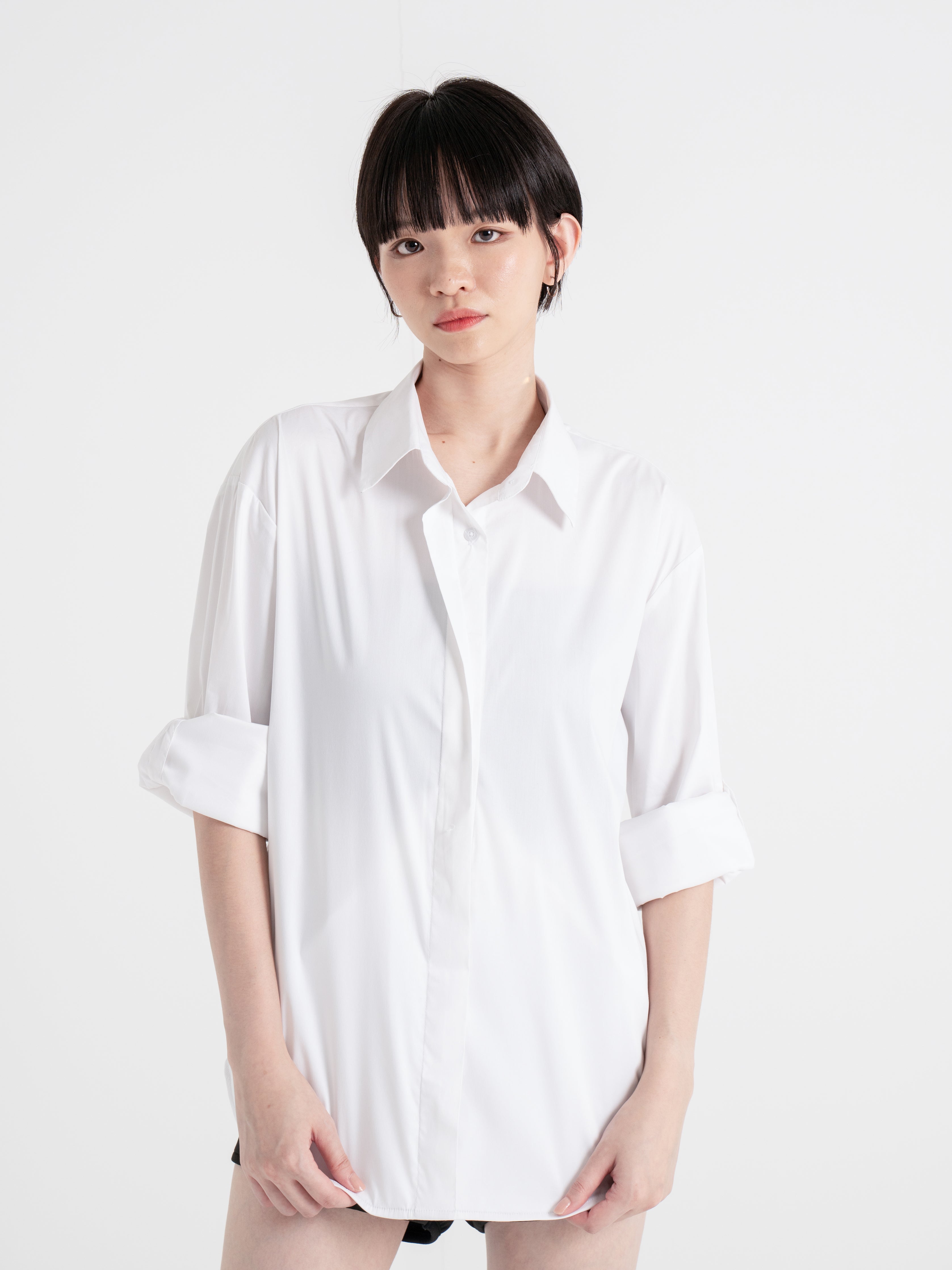 Neucvr Classic - Button Up Boyfriend Shirt (White)