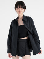 Neucvr Classic - Button Up Boyfriend Shirt (Black)