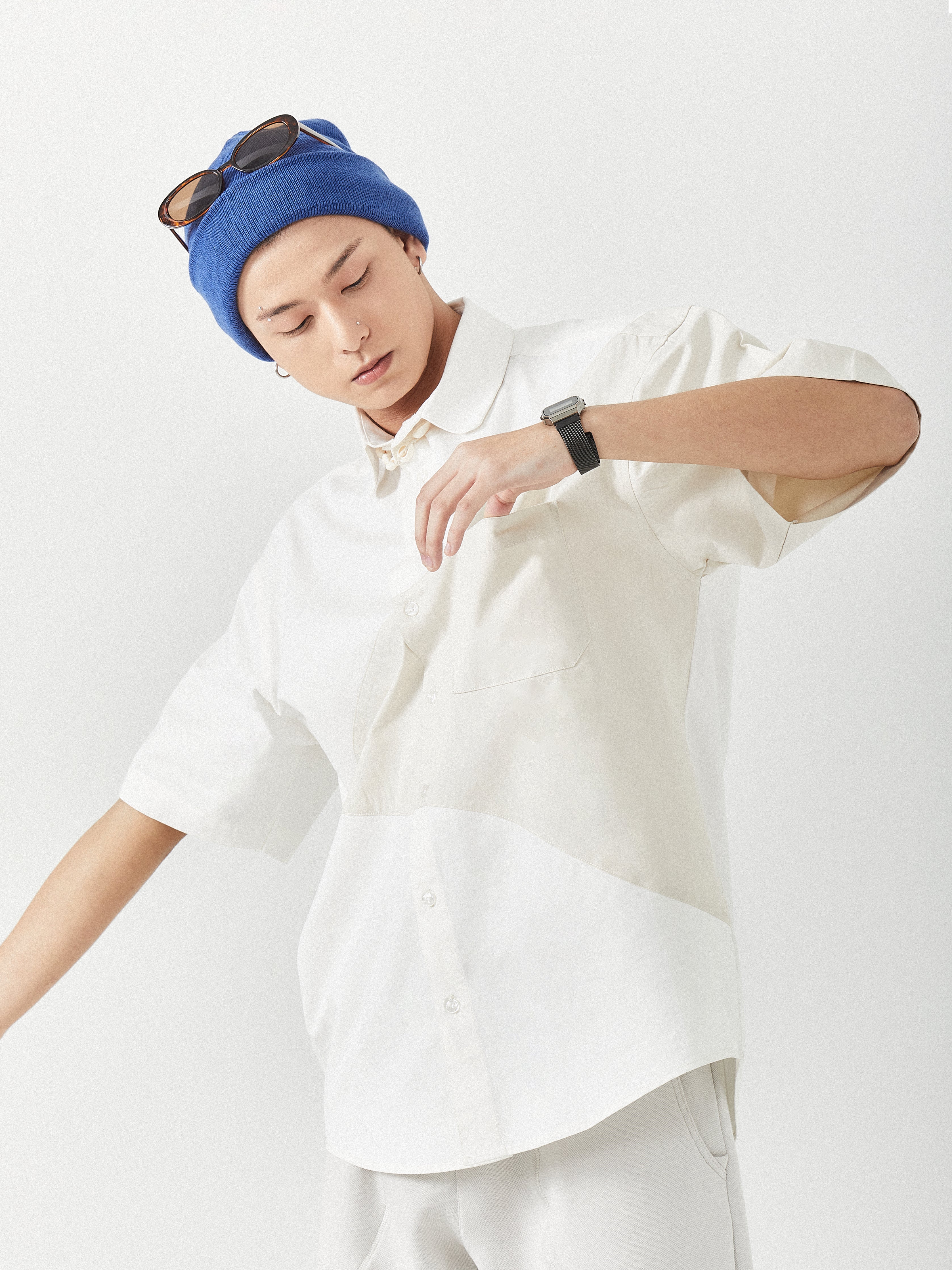 Natur Form Dual Tone Shirt
