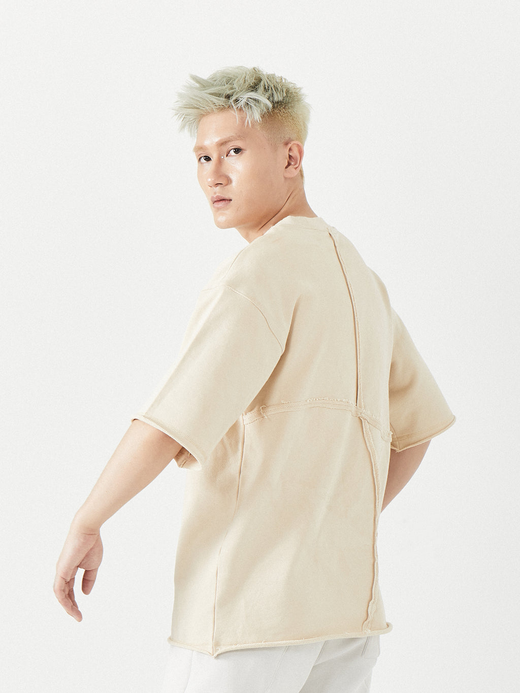 Cross Cut Raw Tee