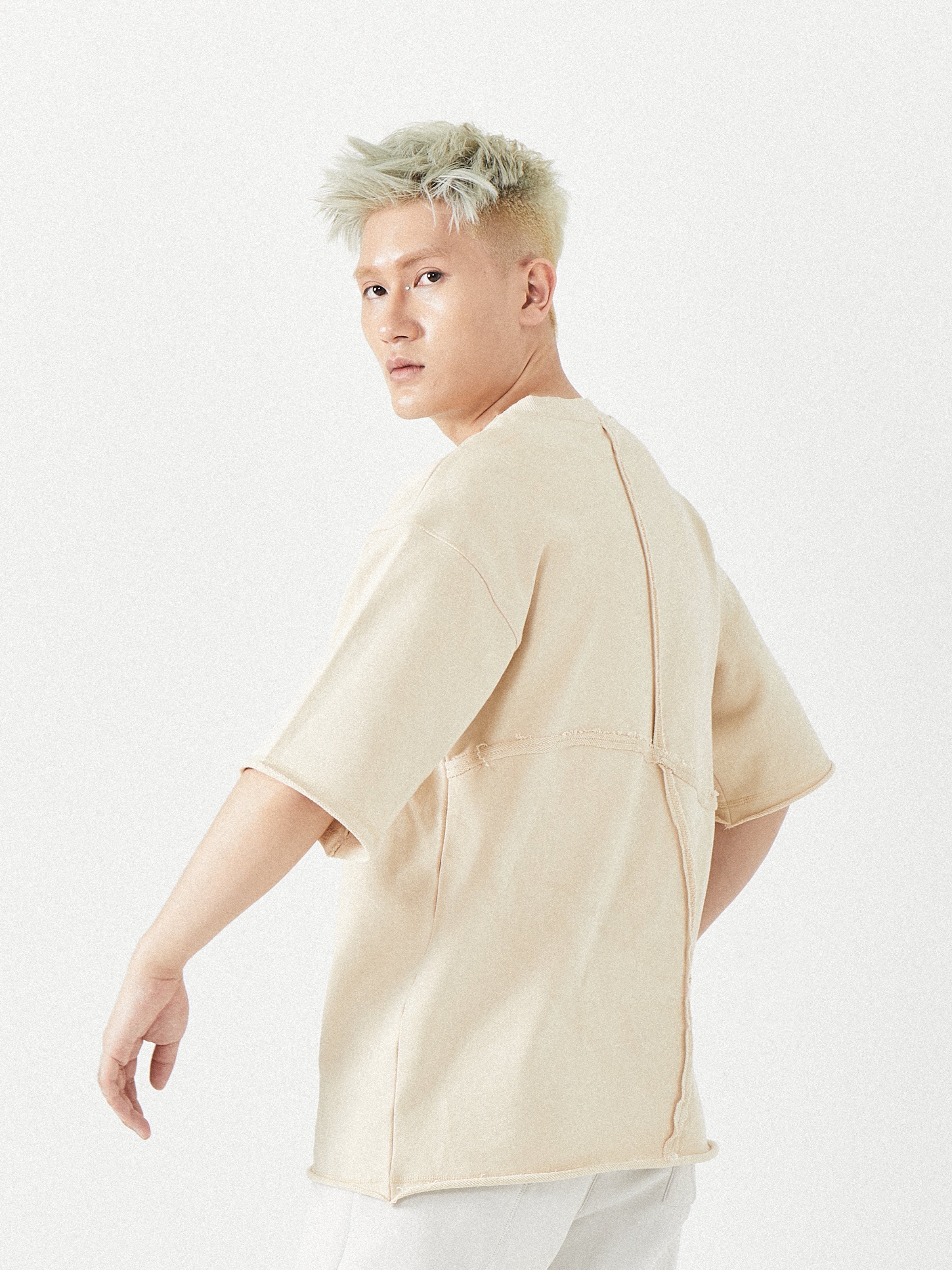 Cross Cut Raw Tee