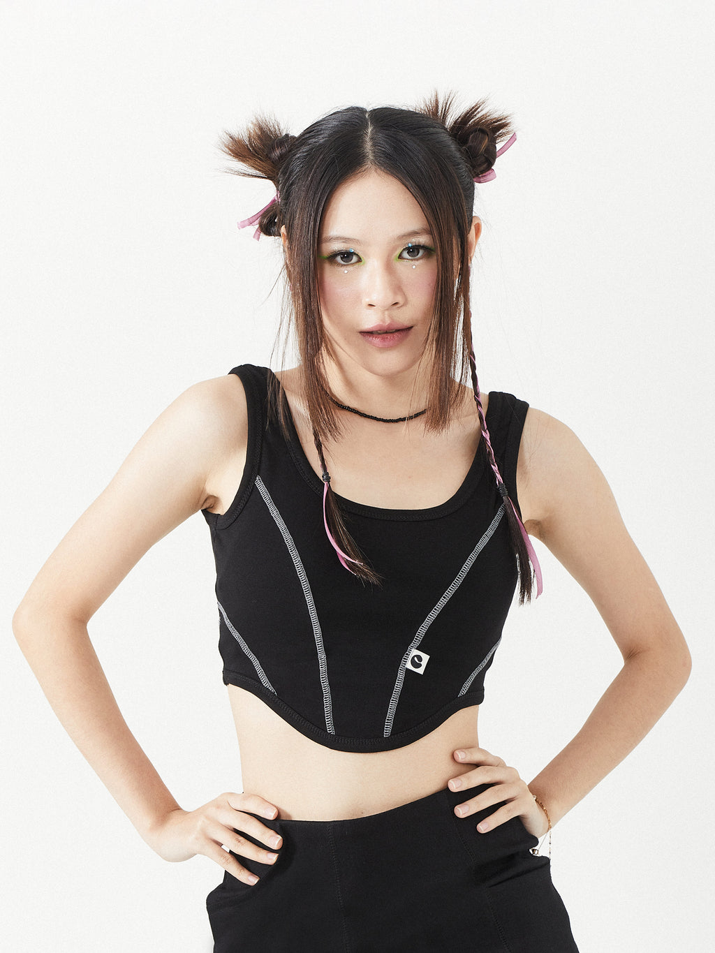 Ribbed Easy Corset Top | Pink