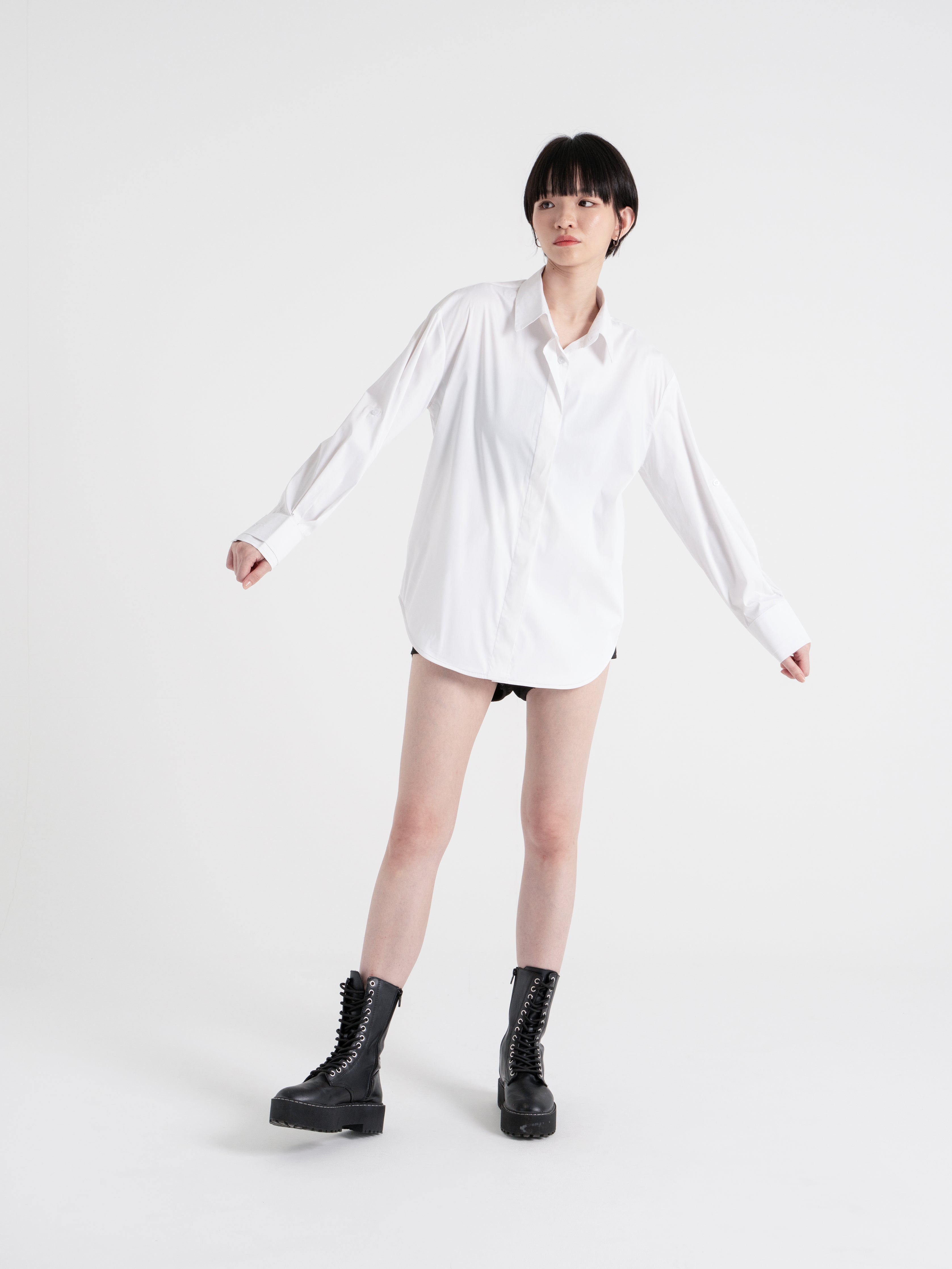 Neucvr Classic - Button Up Boyfriend Shirt (White)