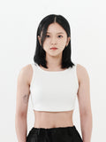 Cropped Tank Top | White