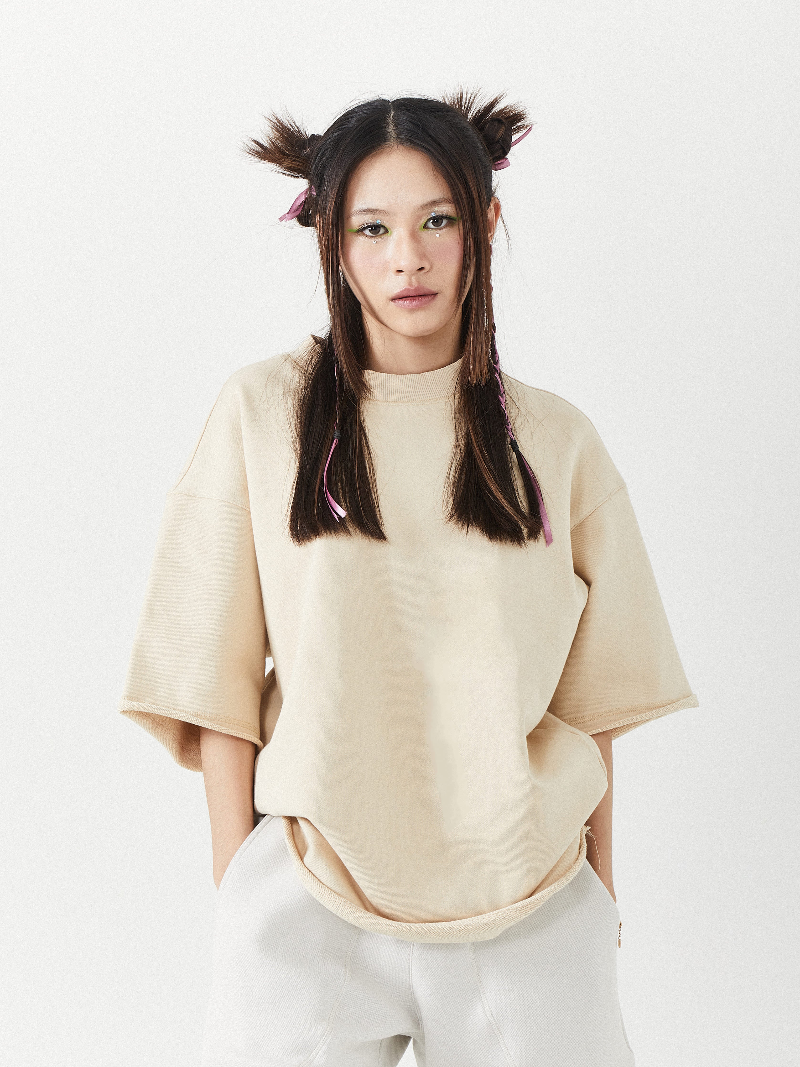 Cross Cut Raw Tee