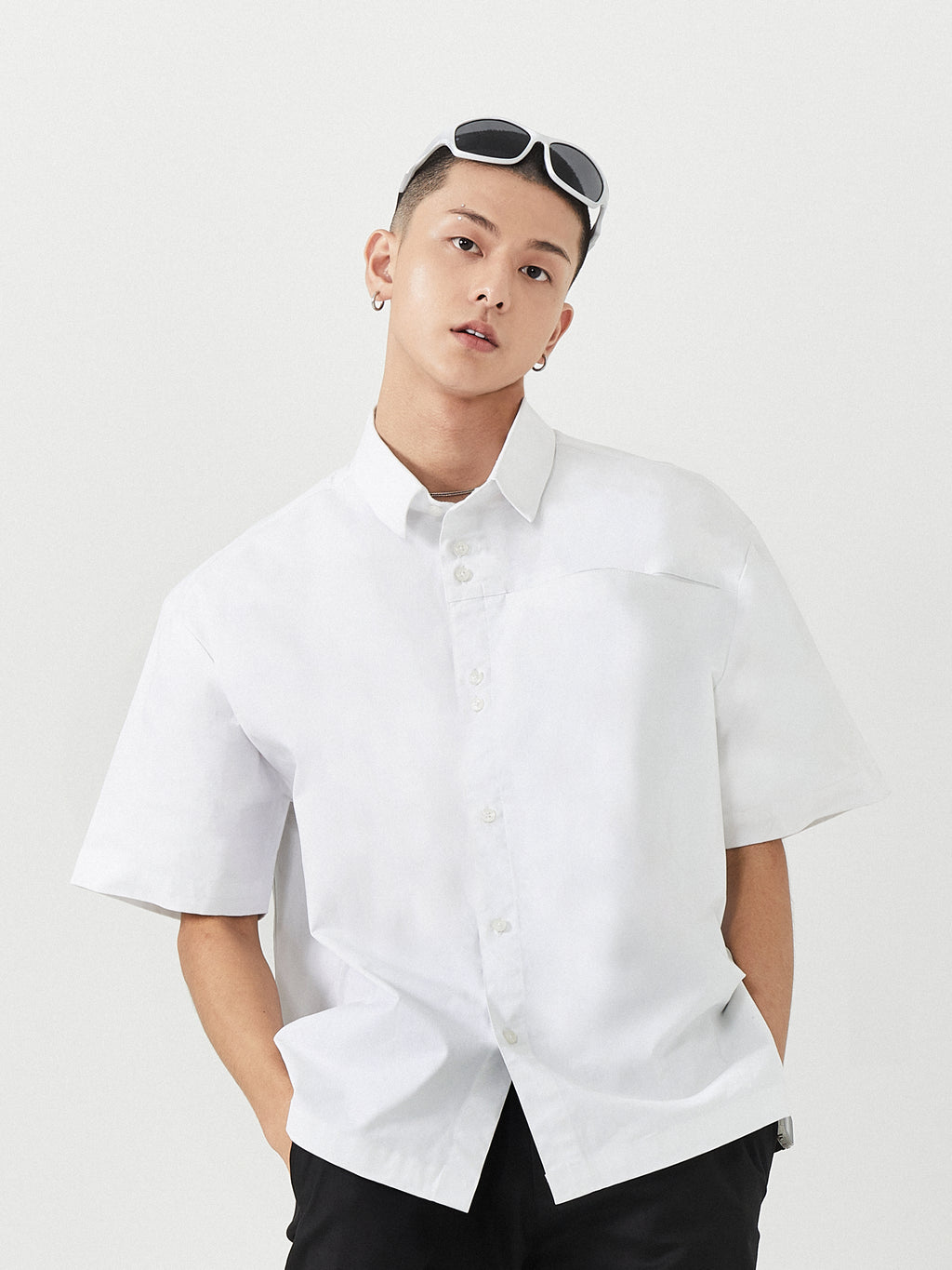 Intricate Spine Style Shirt | White