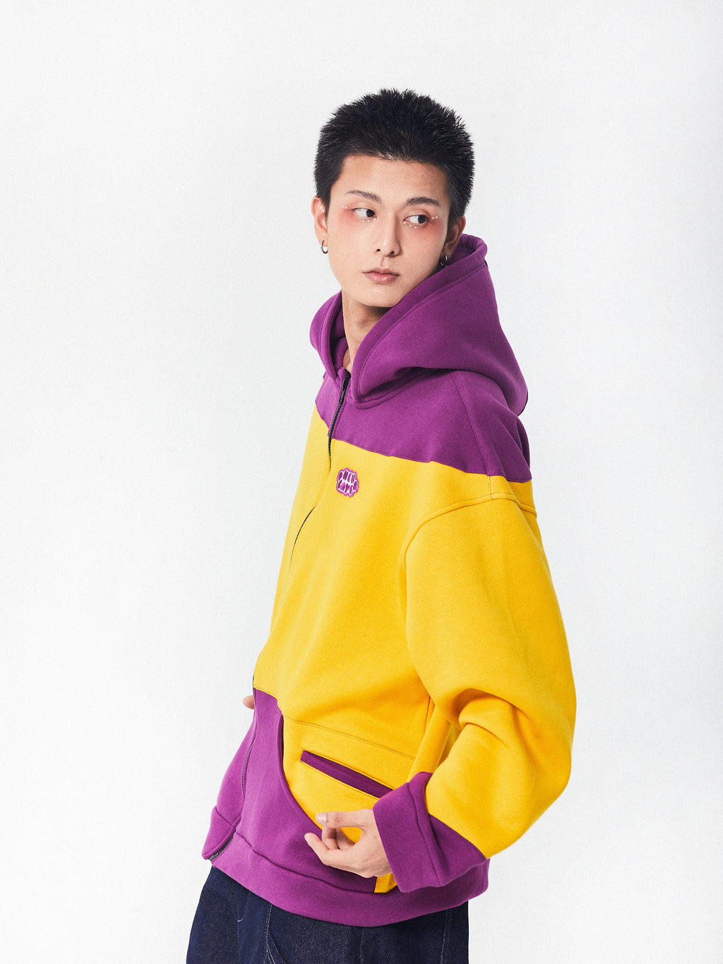 Street Wave Dual Tone Jacket | Purple