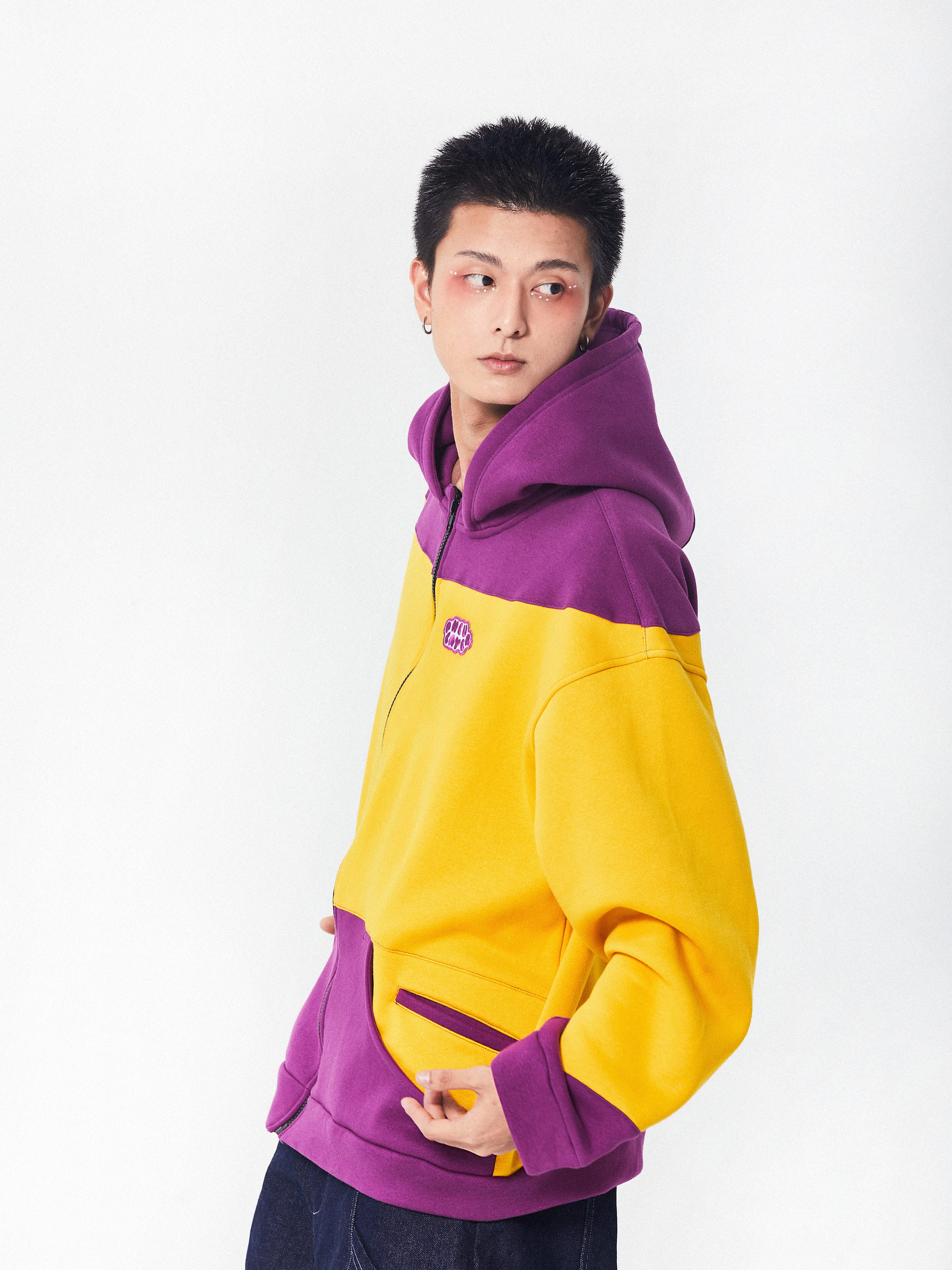 Street Wave Dual Tone Jacket | Purple