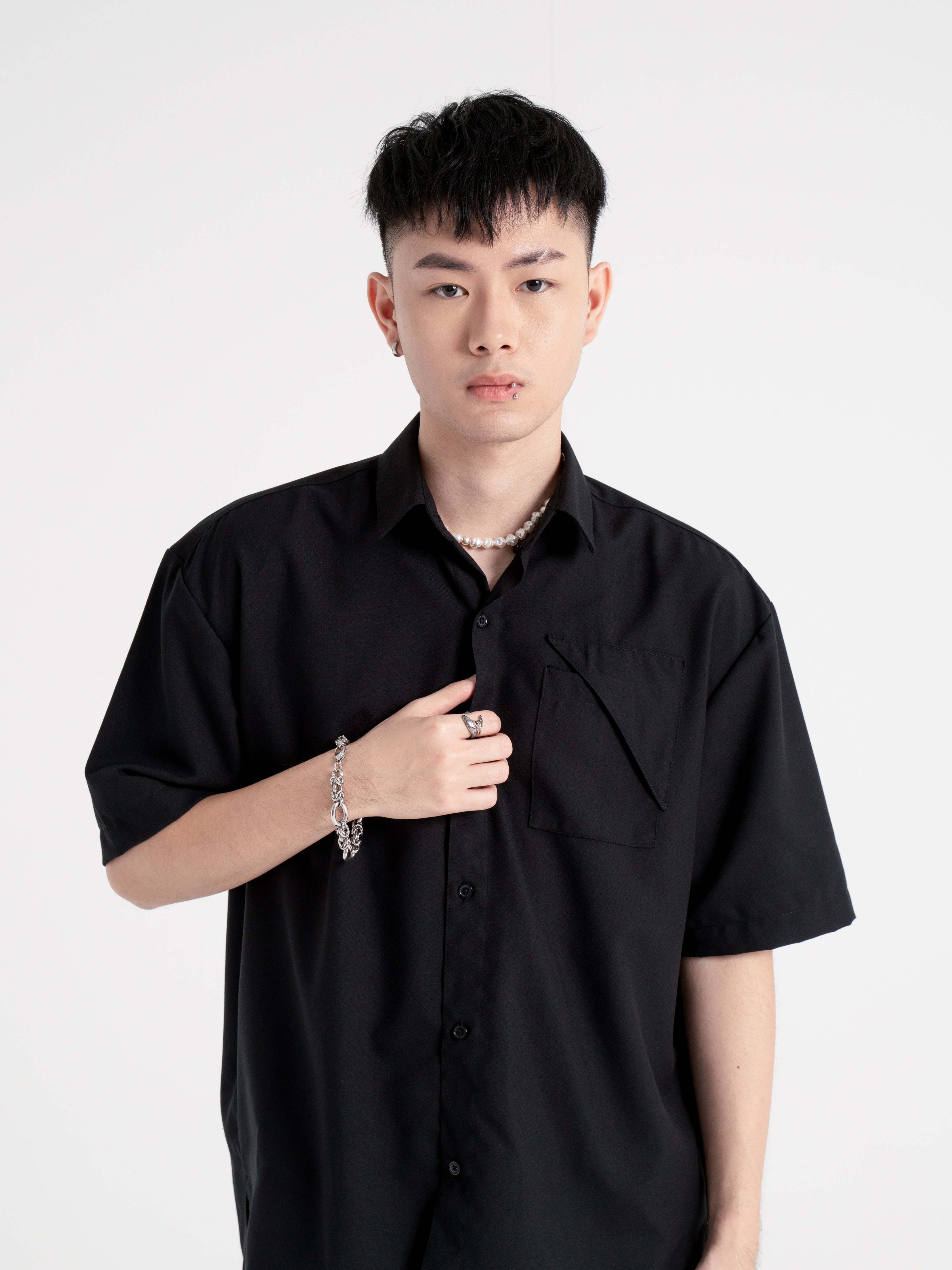 Neucvr Classic - Irregular Pocket Shirt (Black)