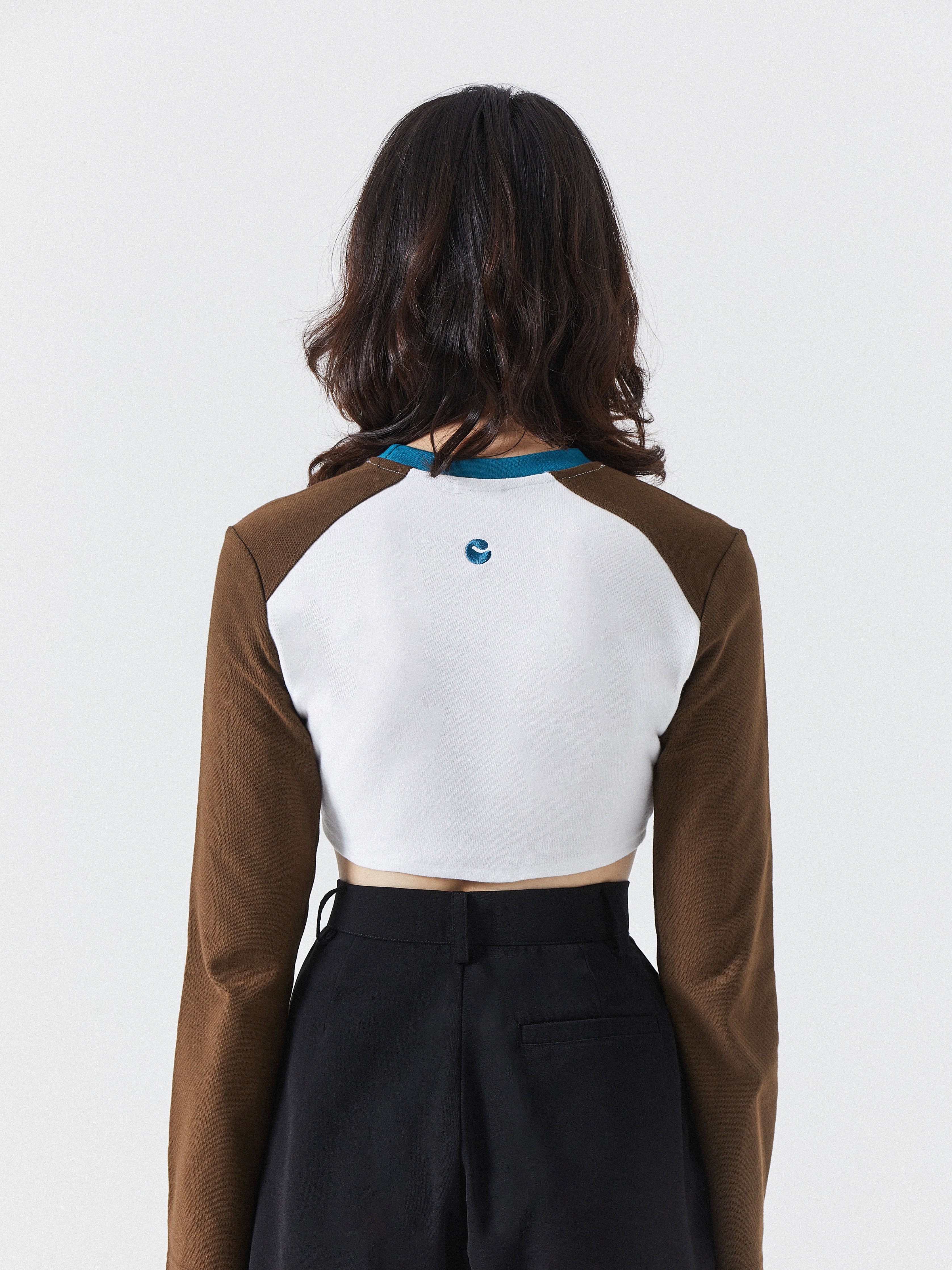 NCVR Cover Raglan Long Sleeves Crop | Blue Green