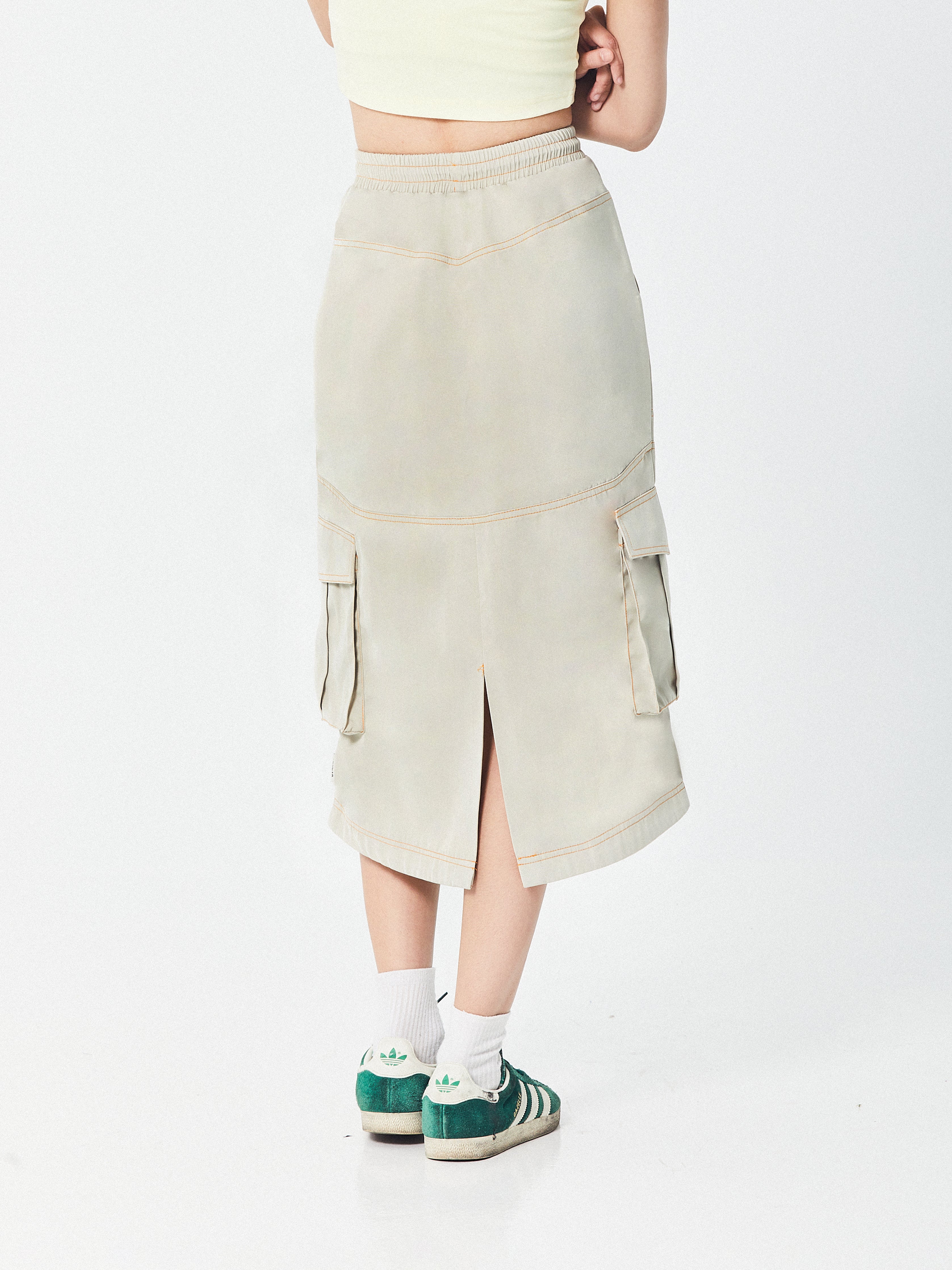 Midi Cargo Skirt | Khaki