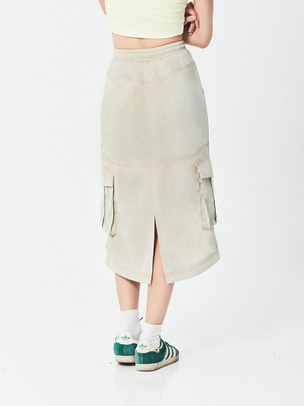 Midi Cargo Skirt | Grey