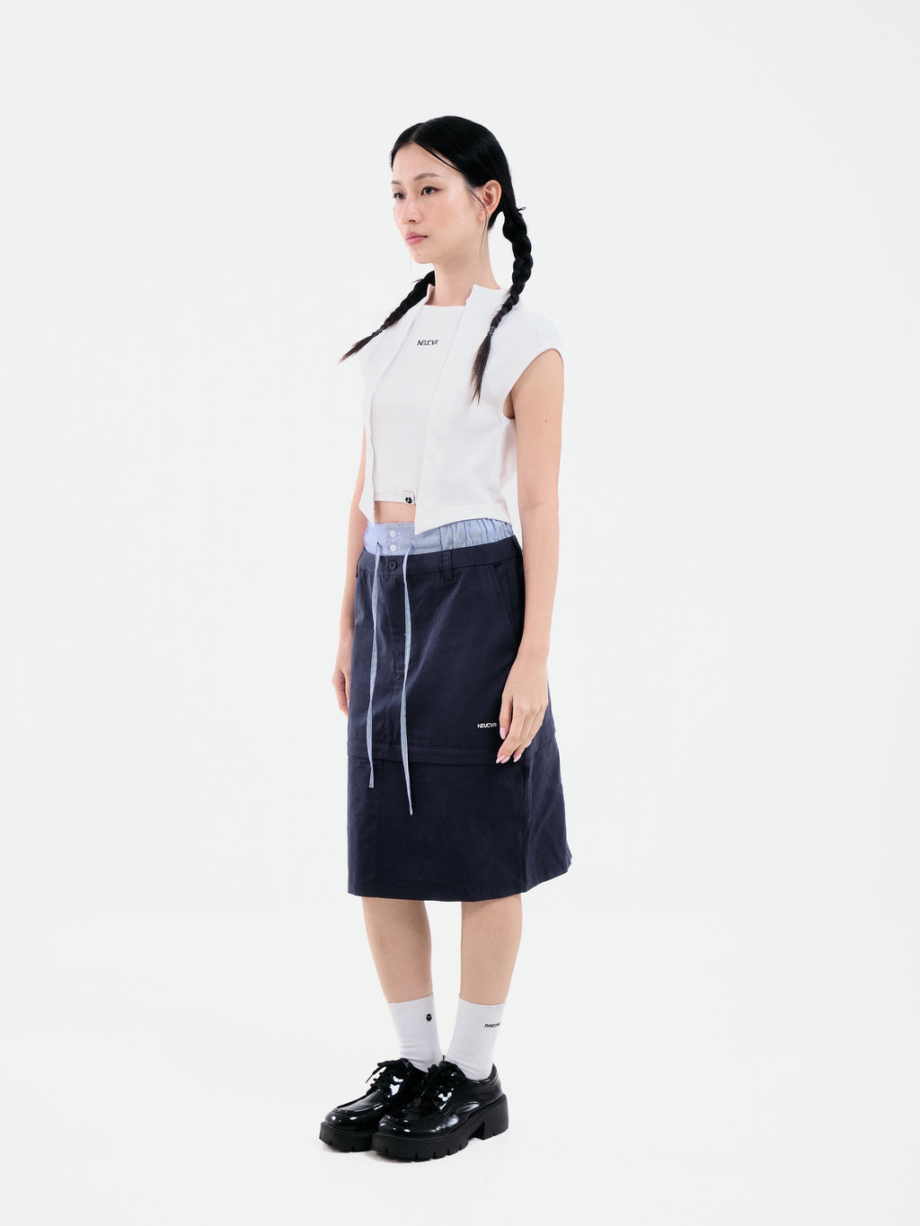 Build-In Layer Cropped Top | Black