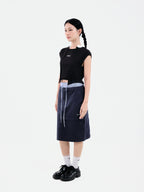 Build-In Layer Cropped Top | Black