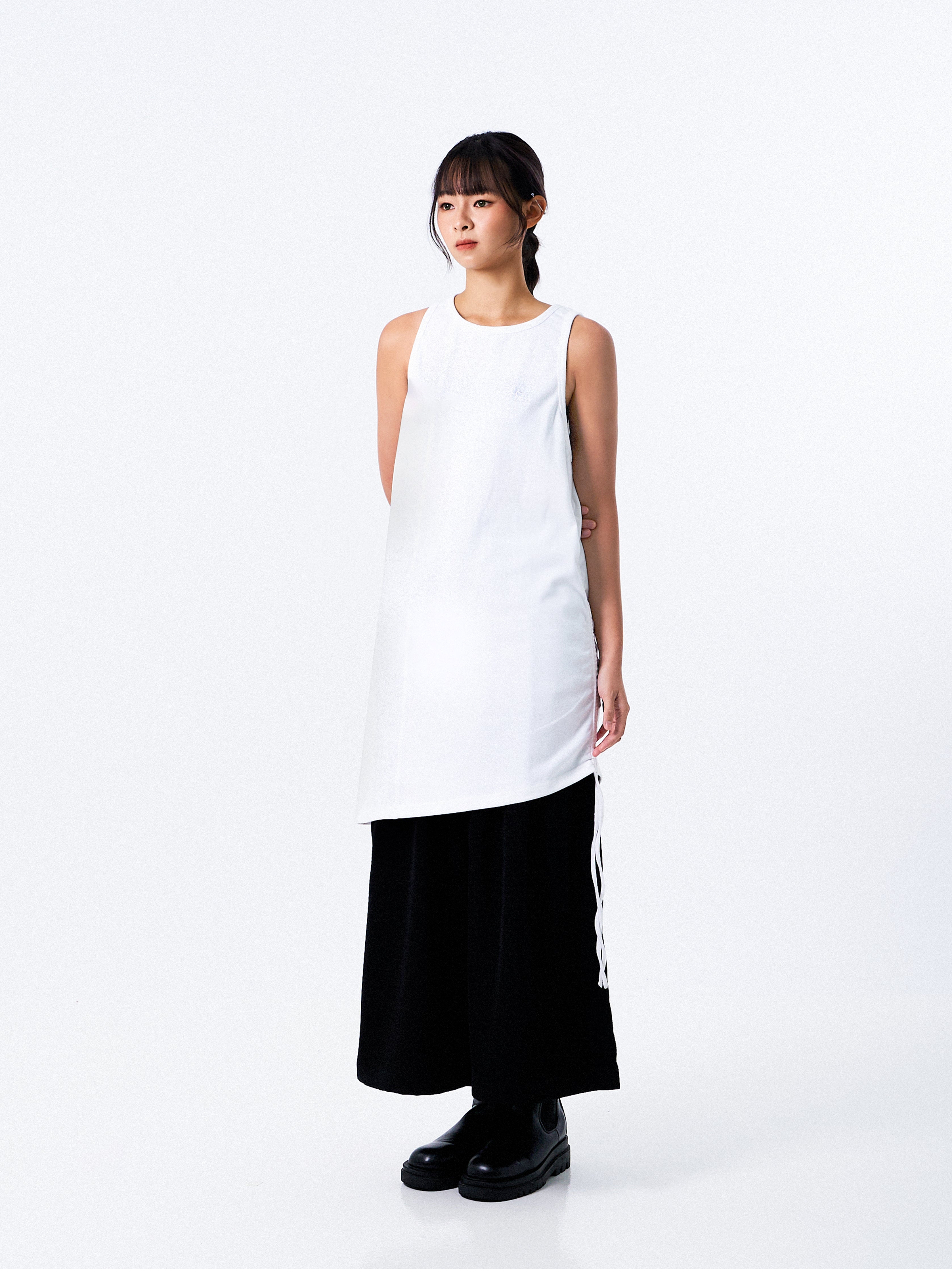 Oversized Gathered Tank Top