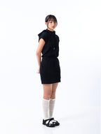 Rough Cut Hooded Dress