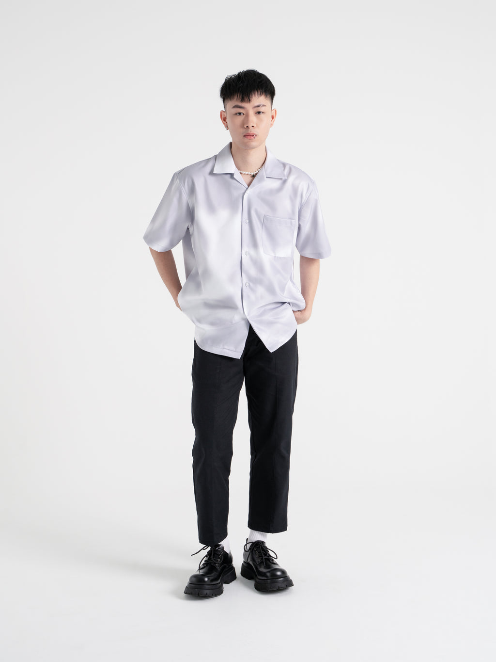 NCVR Grey Mosaic Cuban Shirt