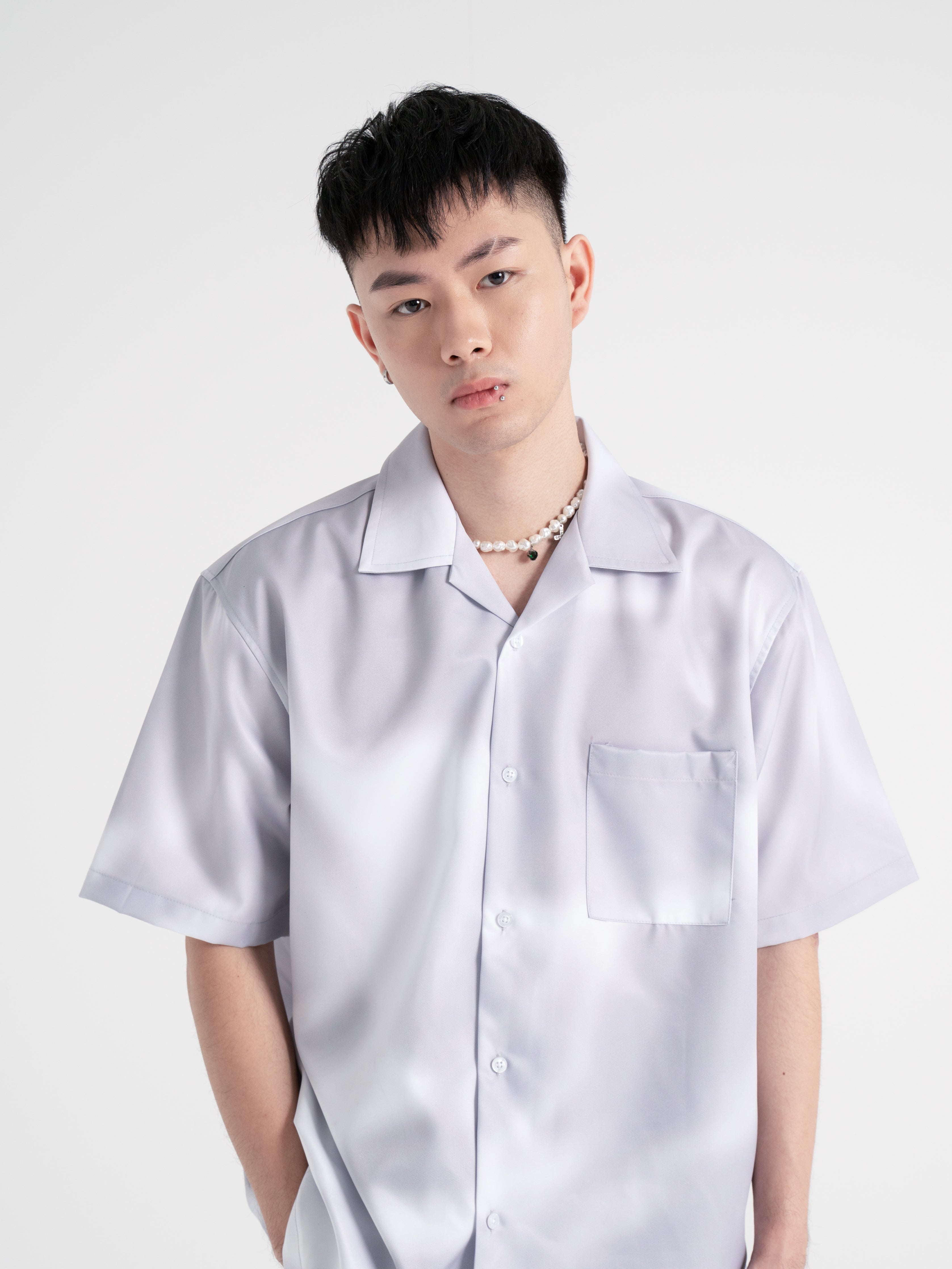NCVR Grey Mosaic Cuban Shirt