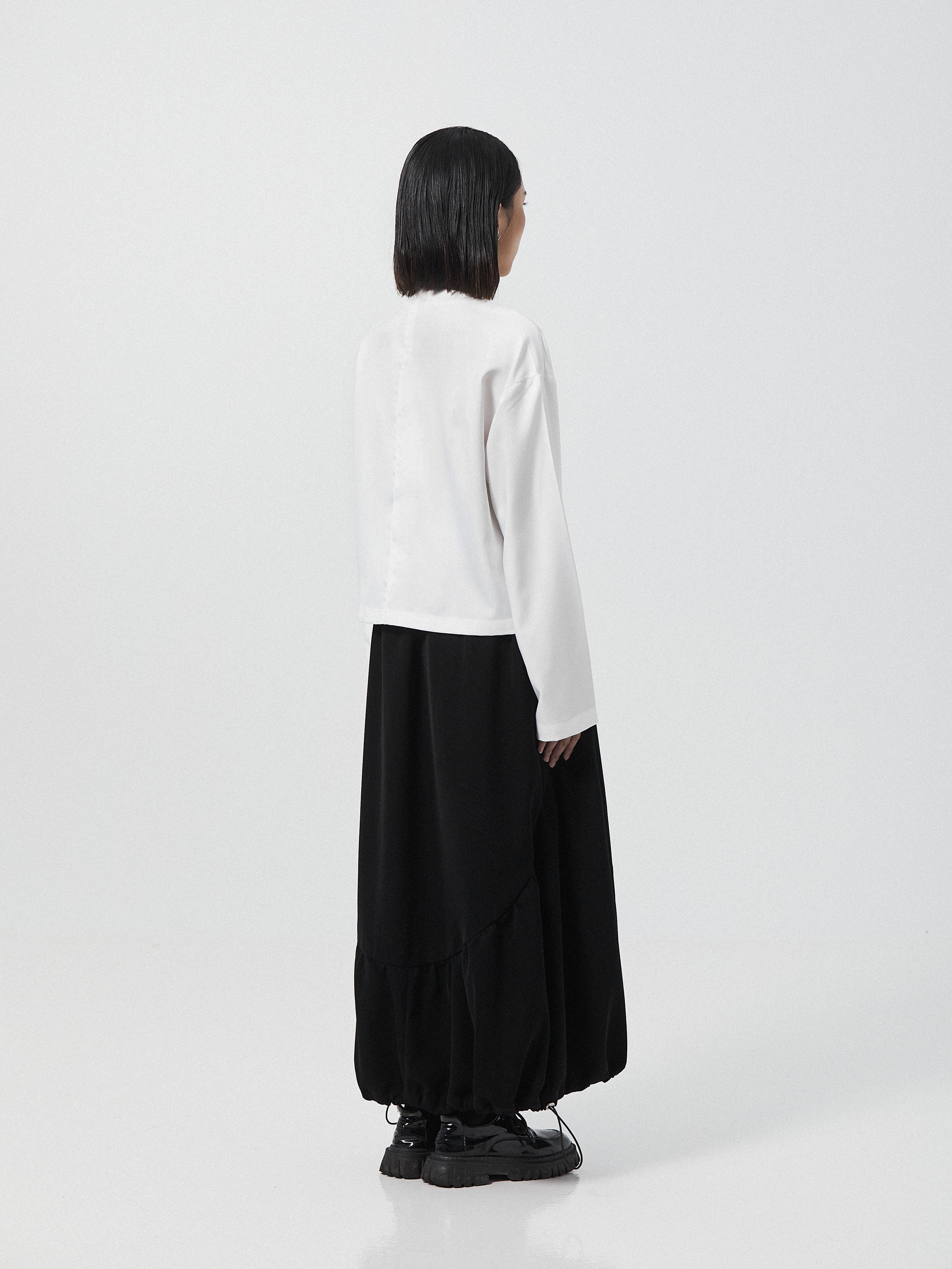 Kareem Placket Longsleeve Shirt | White