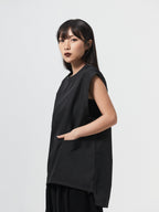 Sophisticated Pleat Sleeveless | Grey