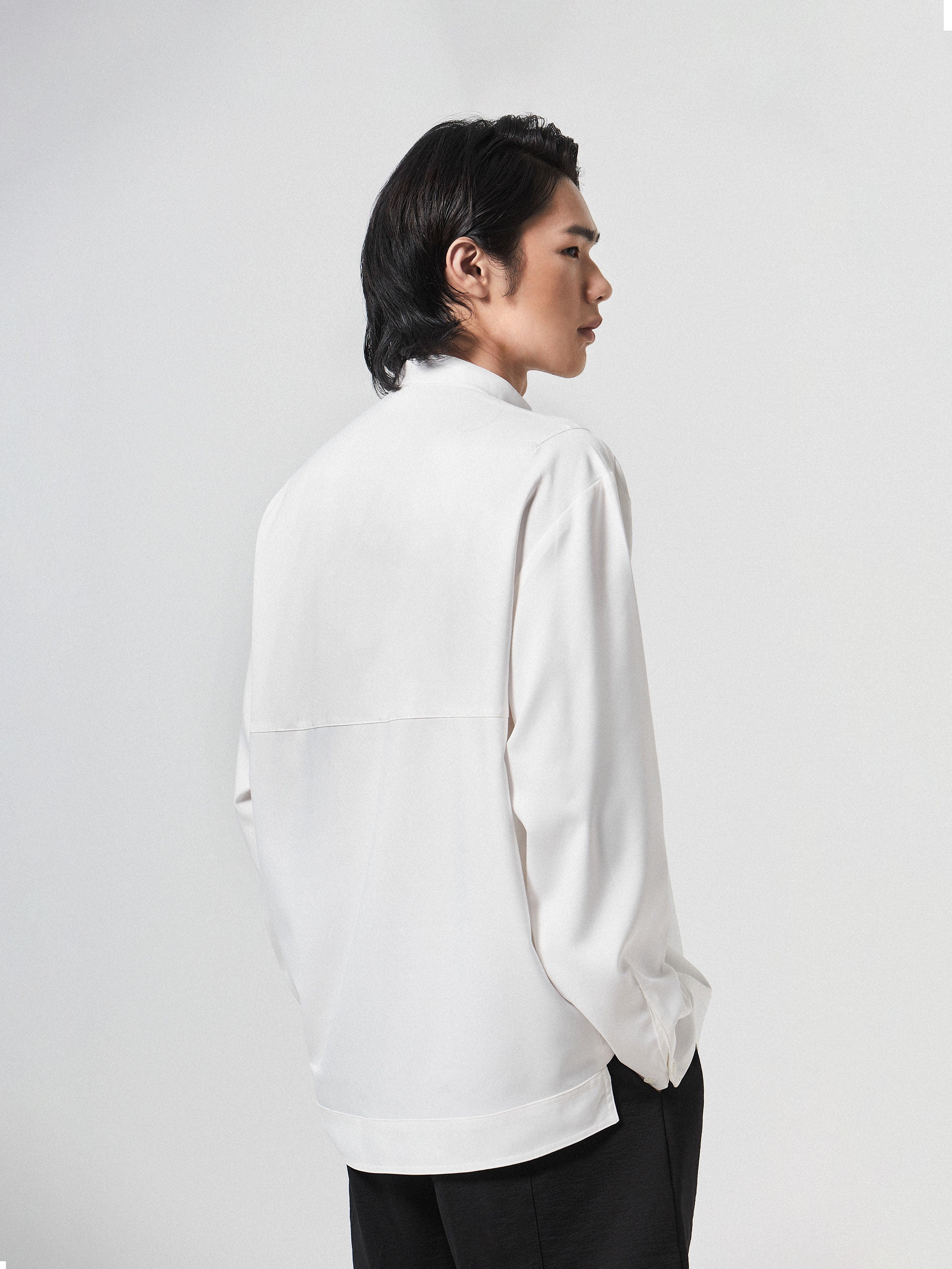 Modern Zen Collar Shirt | Black