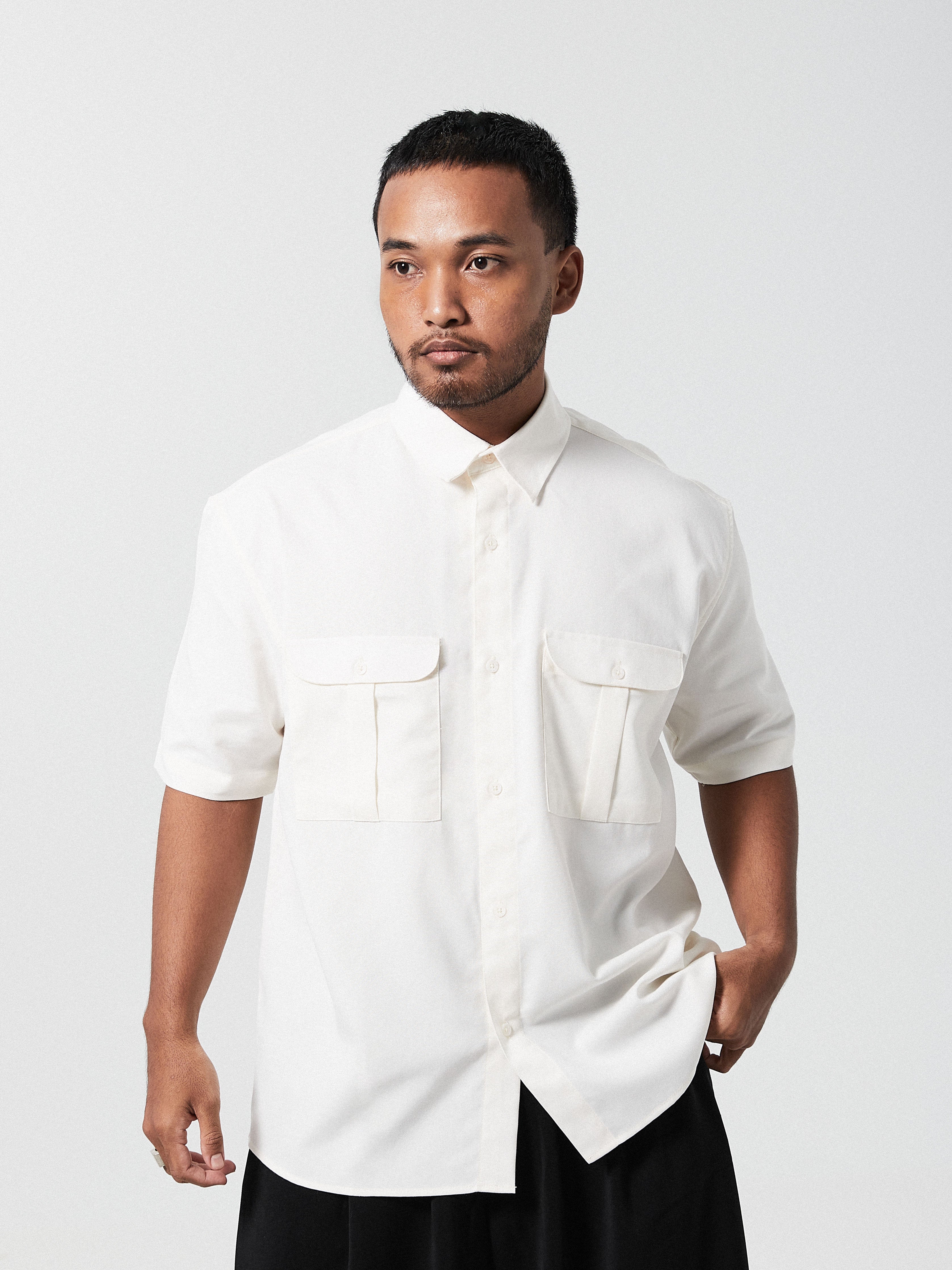 NCVR Double Pocket Shirt | Beige