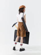 Suspender Corduroy Knee Length Shorts