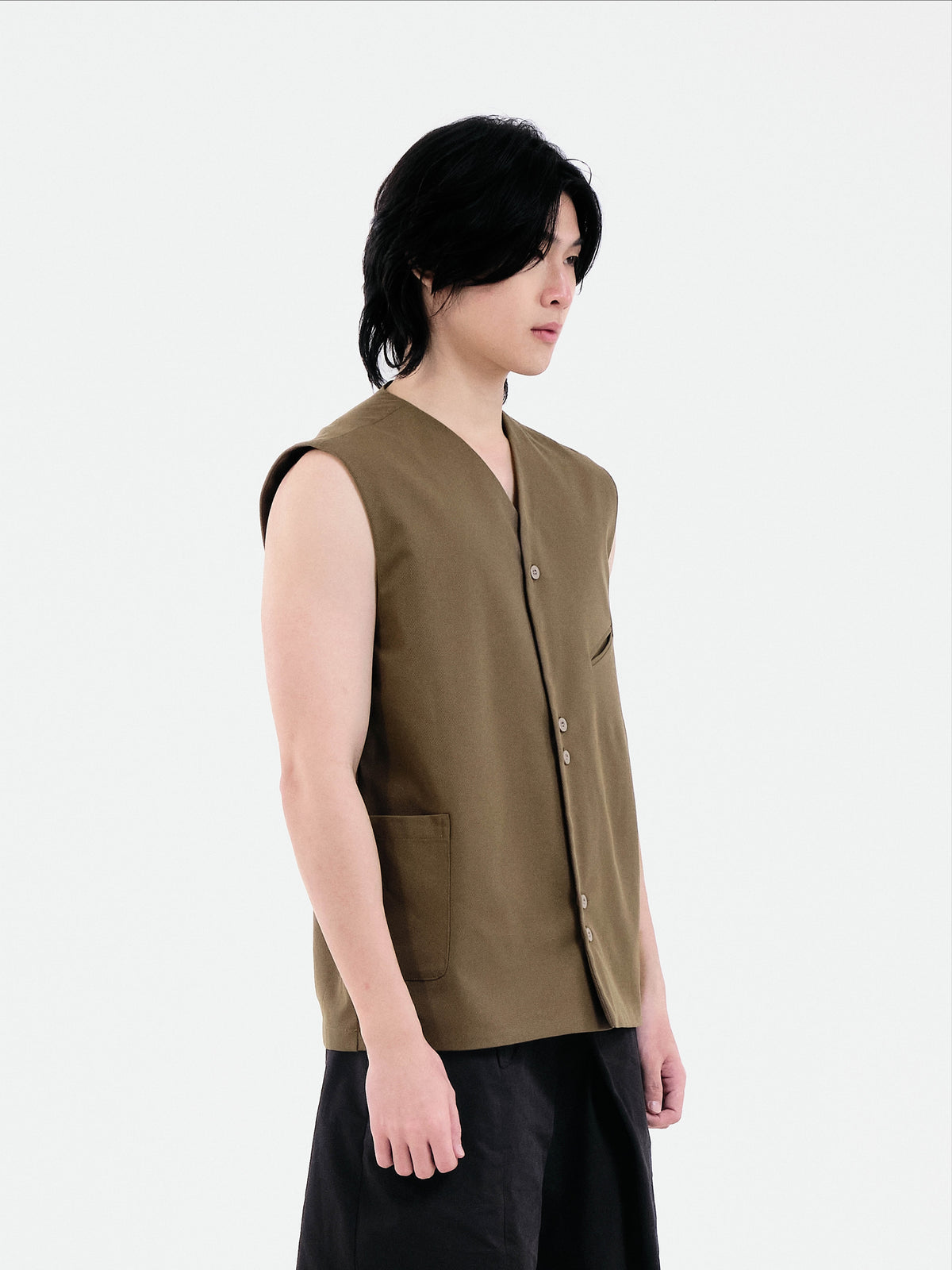Second Layered Vest | Brown